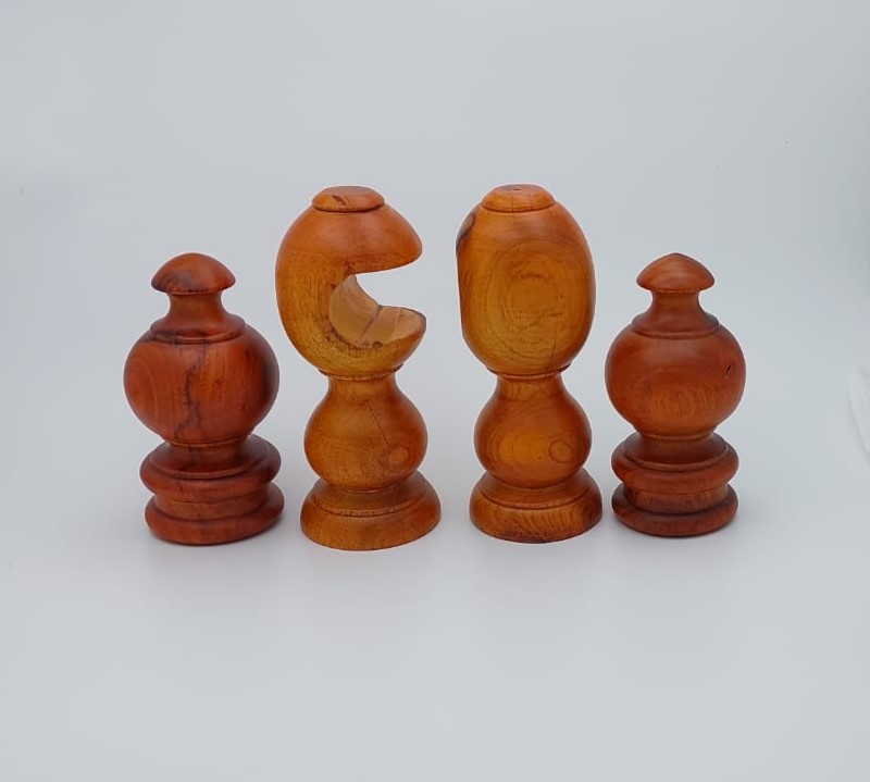 Wooden Finials - Set of 2